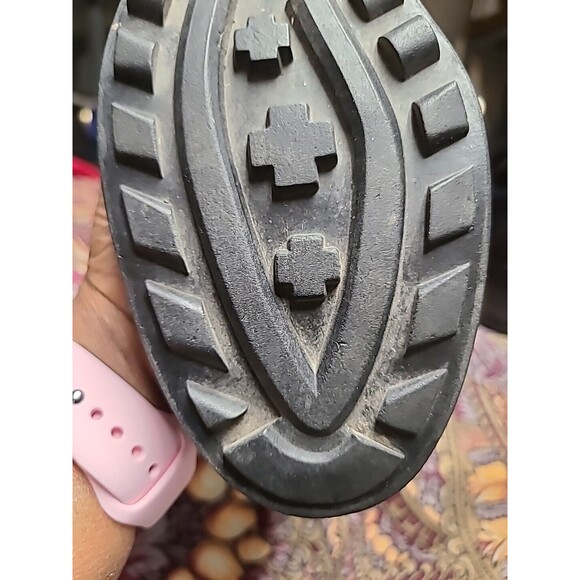 Barneys New York Women EU36 /6US Black leather Boot Moto Bike Calf High Italy - Picture 9 of 13